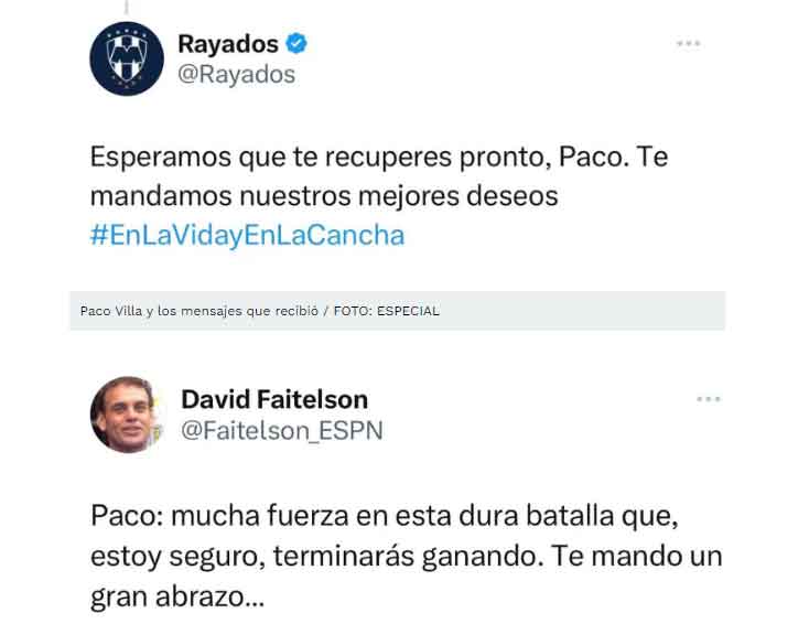 Futbol mexicano se une para apoyar a Paco Villa 1 TUITS