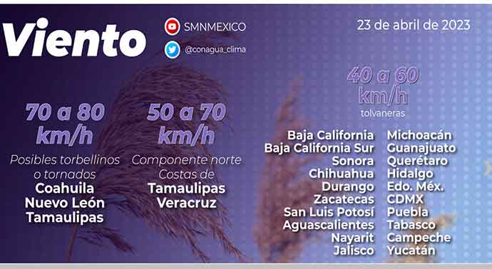 Granizo, tornados y lluvia amenazan a Tamaulipas y Nuevo León 2 VIENTO