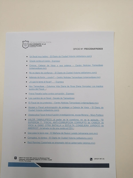 Fiscal pide escoltas y auto blindado pues medios ‘lo están señalando’ 3 3