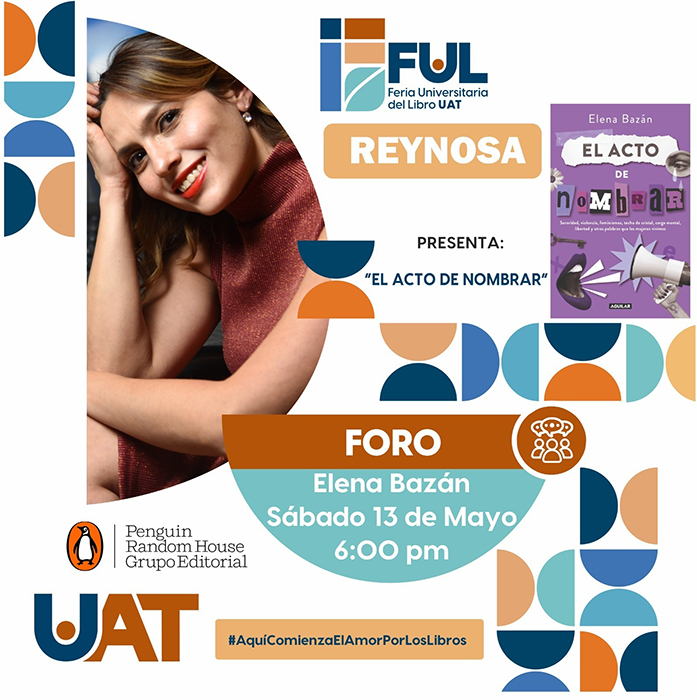 Elena Bazán presentará su libro ‘El acto de nombrar’ en la FUL de Reynosa 1 342156487 157260187311242 1774595341714413311 n