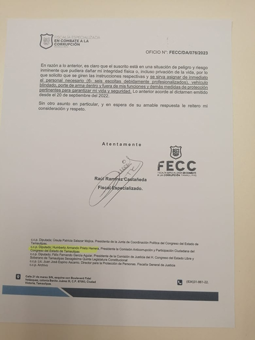 Fiscal pide escoltas y auto blindado pues medios ‘lo están señalando’ 4 4