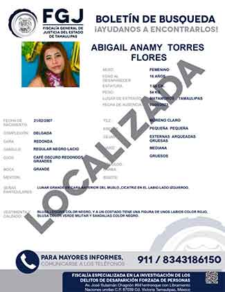 Localizan a Abigail Anamy, desaparecida en Matamoros 1 ABIGAIL 2