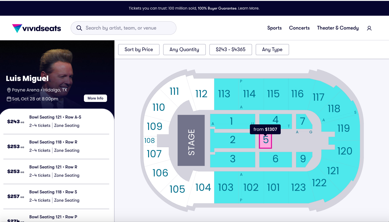 Arranca en Estados Unidos la venta para el Luis Miguel Tour 2023 1 Captura de pantalla 2023 05 04 a las 9.09.42 a. m