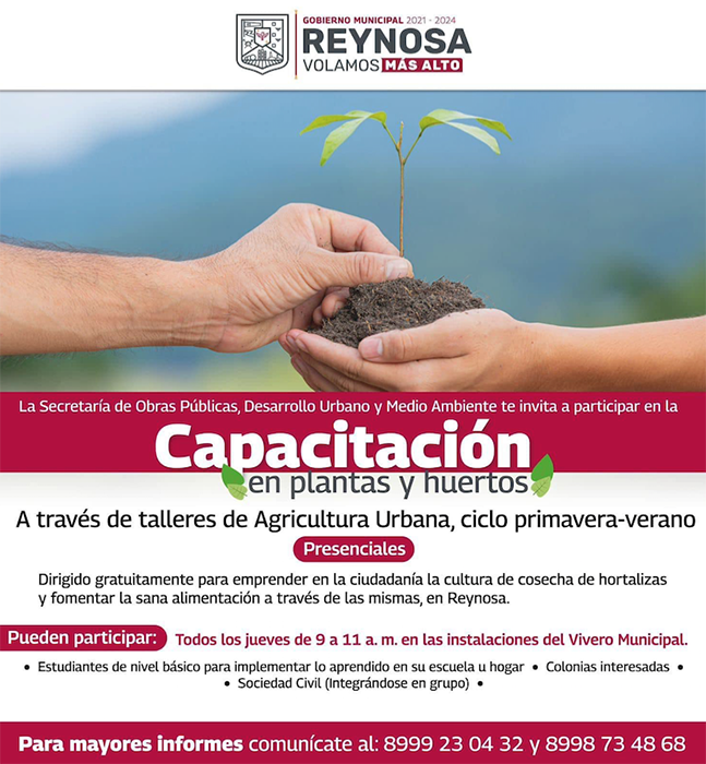 Invita Secretaría de Obras Públicas a participar en capacitación en plantas y huertos 1 Captura de pantalla 2023 05 09 a las 12.38.01 p.m