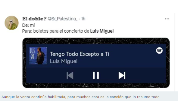 ¡Tengo todo excepto a ti! Venta de boletos de Luis Miguel deja ola de memes 1 Captura de pantalla 2023 05 16 a las 8.03.06 p. m