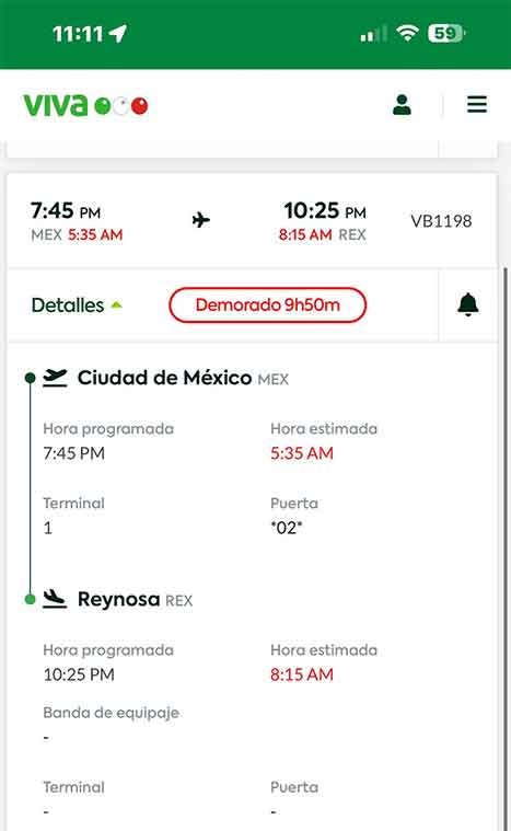 Cancela VivaAerobus a última hora su vuelo de CDMX-Reynosa 2 VUELO