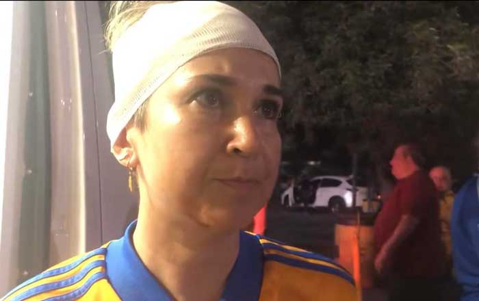 Piedra se desprende de las tribunas y lastima a aficionada de Tigres 1 elsa 1