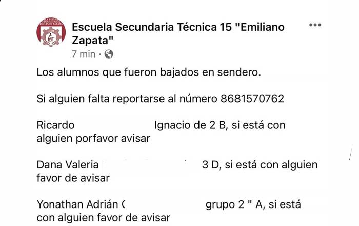 Bajan a alumnos de secundaria de transporte para usarlo en bloqueos 1 sce