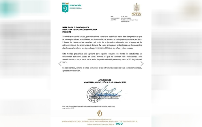 Por ola de calor solo habrá dos horas de clases, el resto en casa 1 352706442 936123771021678 1942750149461279981 n copy