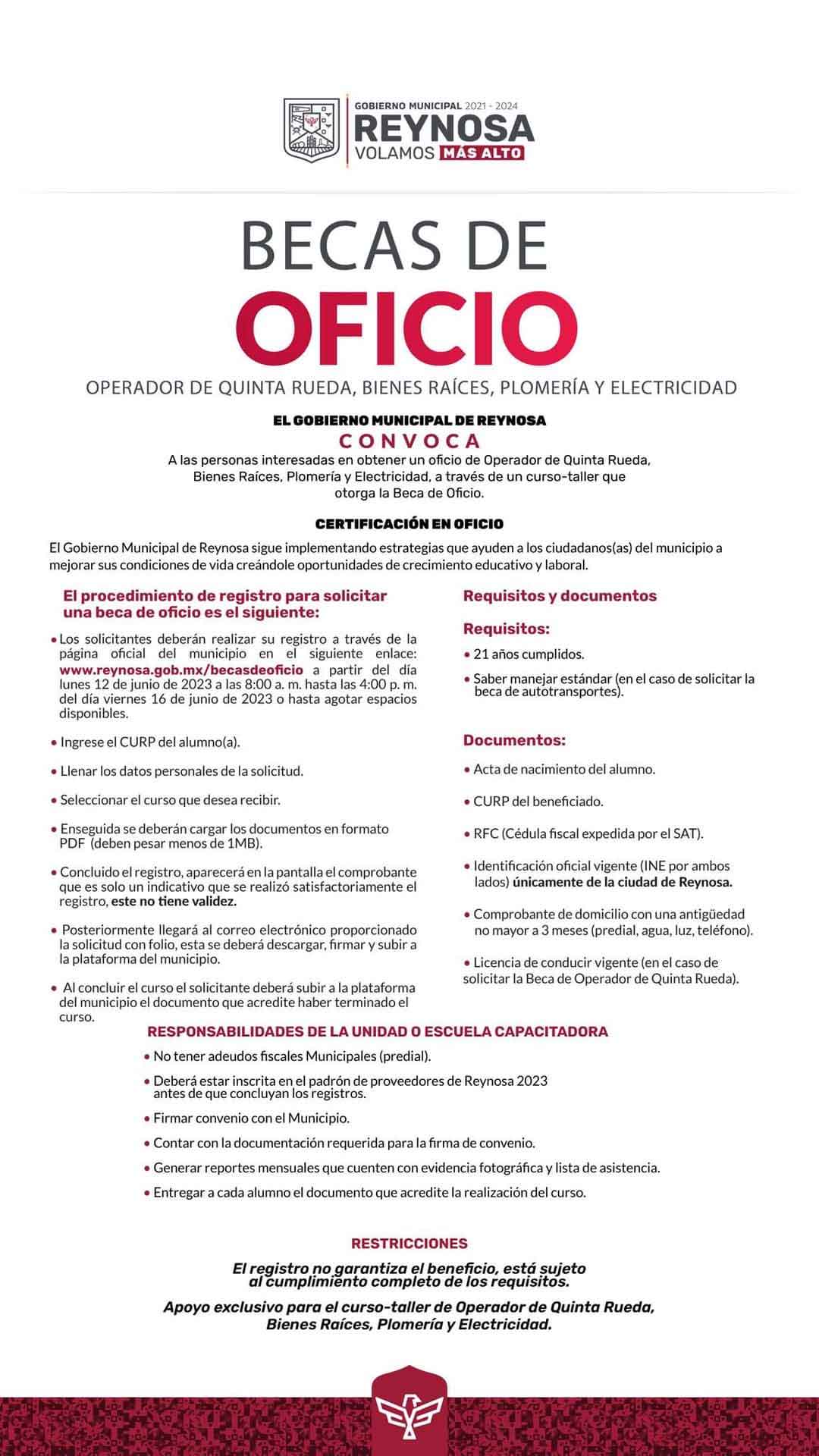 En Reynosa ofrecen becas para ser operador de quinta rueda 1 BECAS