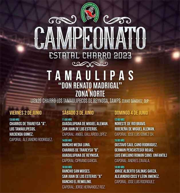 Por iniciar primera fase del Campeonato Estatal de Charrería 1 CARTEL
