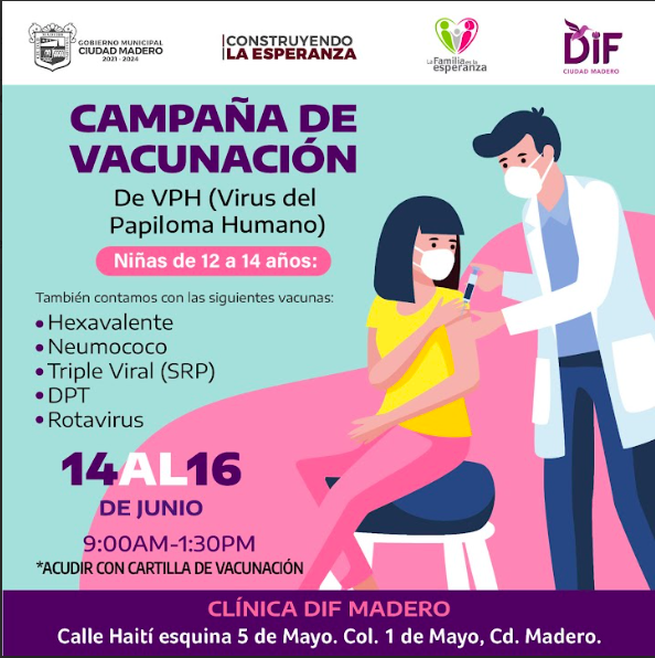 Clínica DIF Madero realizará campaña de vacunación 1 Captura de pantalla 2023 06 13 a las 11.28.04 a. m