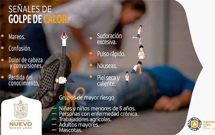 Ante calor, Protección Civil NL hará recorridos preventivos 1 GOLPE CALOR