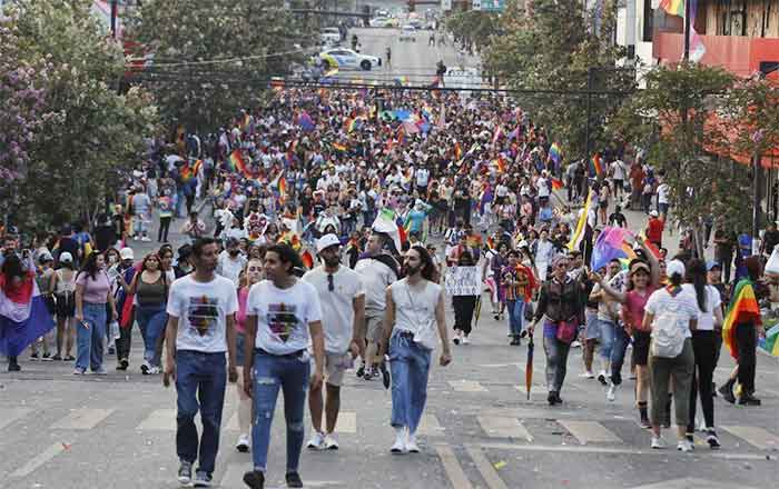 Integrantes de LGBTTTIQ+ marchan pese a clima 'infernal' 3 MARCHA 2 1