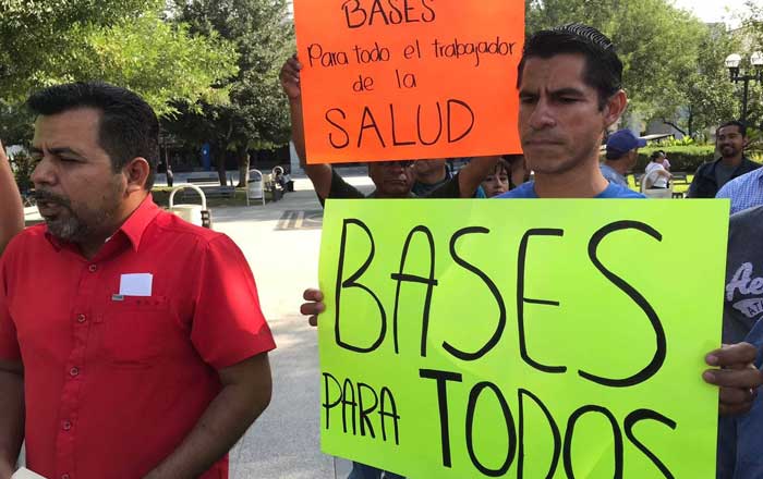 Piden eventuales del Sector Salud ‘Bases para todos’ 1 adg