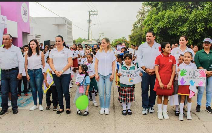 Con marcha en contra del Trabajo Infantil el DIF Madero respalda a la niñez 1 mas