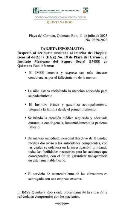 Muere niña tras ser aplastada en el IMSS 1 356286733 311060724593498 6372856001926179525 n