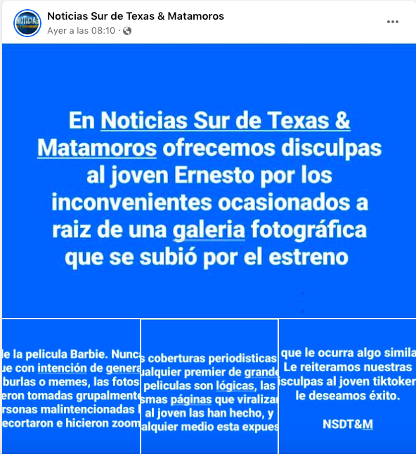 Joven denuncia acoso luego de ser fotografiado en estreno de Barbie 4 Captura de pantalla 2023 07 22 a las 10.45.15 a. m