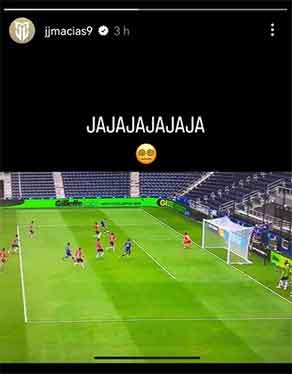 J.J. Macías se burla de Brandon Vázquez y su tercer gol ante Chivas 1 TUIT 1