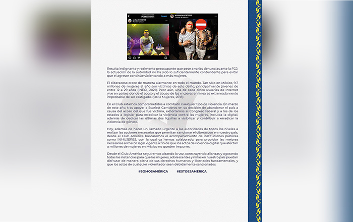 Denuncia el América impunidad ante acosador de jugadoras 1 portada 1
