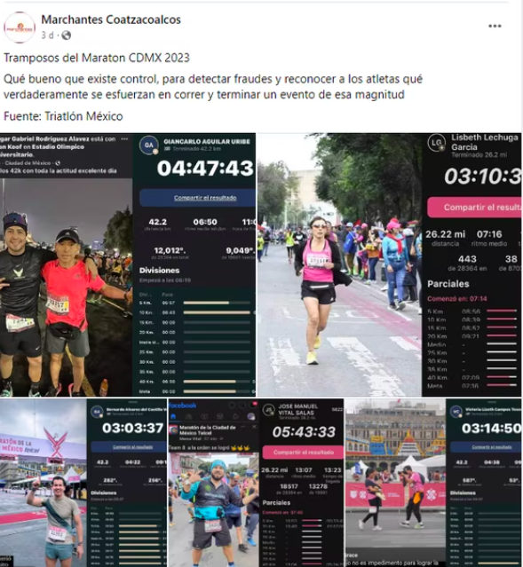 Exhiben a miles de participantes por hacer trampa en Maratón de CDMX 1 Captura de pantalla 2023 08 31 a las 11.01.40 a. m