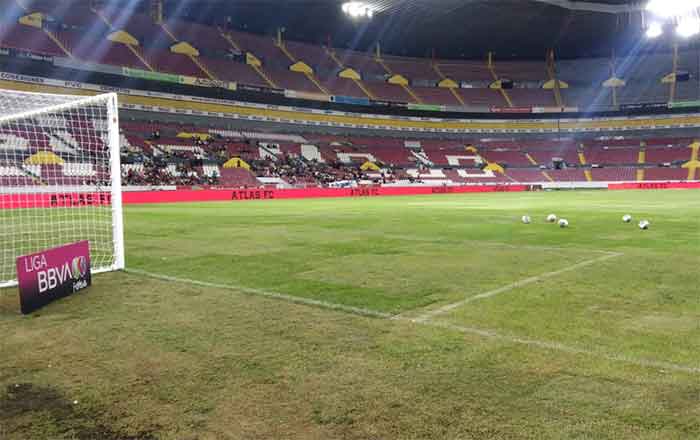 Reprograman partido femenil del Atlas por mal estado de cancha 1 ESTADIO JALISCO