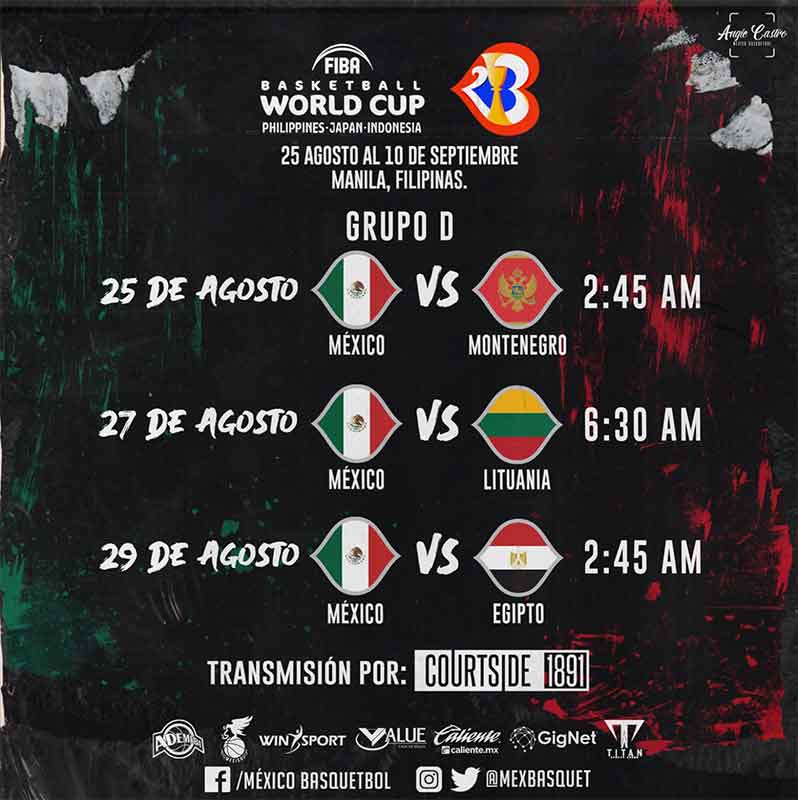 Definen rivales de México en Mundial de Basquetbol 1 JUEGOS 1