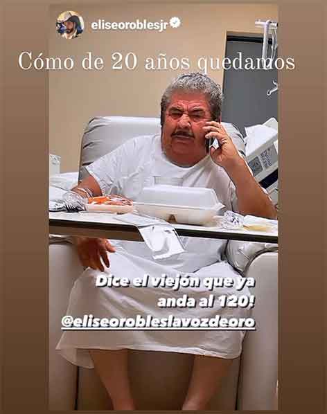 Se recupera satisfactoriamente el cantante Eliseo Robles 1 TUIT 1