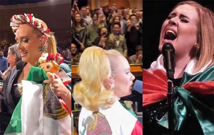 ¡Qué gran detalle Adele! Cantante se viste con atuendo mexicano 1 ADELE 2