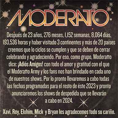 Moderatto se une a las bandas que se han separado 1 ANUNCIO