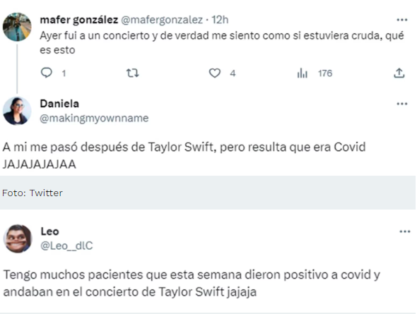 Fans de Taylor Swift reportan supuestos contagios de Covid 1 Captura de pantalla 2023 09 02 a las 12.19.01 p. m