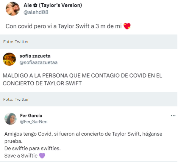 Fans de Taylor Swift reportan supuestos contagios de Covid 2 Captura de pantalla 2023 09 02 a las 12.19.15 p. m