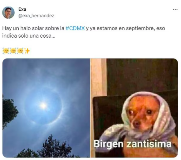 Con 'memes', usuarios reaccionan a formación de halo solar 3 Captura de pantalla 2023 09 05 a las 4.54.12 p. m