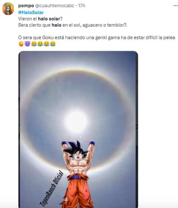Con 'memes', usuarios reaccionan a formación de halo solar 2 Captura de pantalla 2023 09 05 a las 4.55.40 p. m