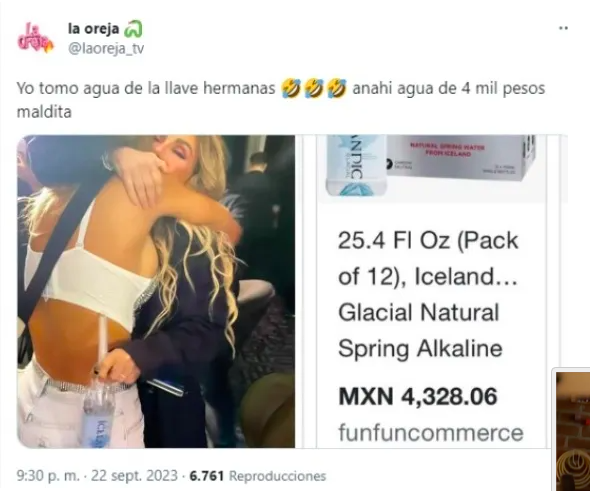 Anahí exige que sólo le den agua con valor de 4 mil pesos por botella 1 Captura de pantalla 2023 09 25 a las 11.18.40 a. m