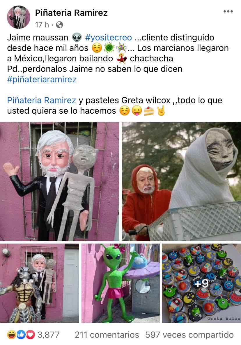 Piñatería Ramírez recrea a Maussan y su ‘marciano’ 1 MAUSSAN 2