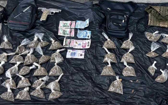 Detienen a tres con drogas en Salinas Victoria 1 droga