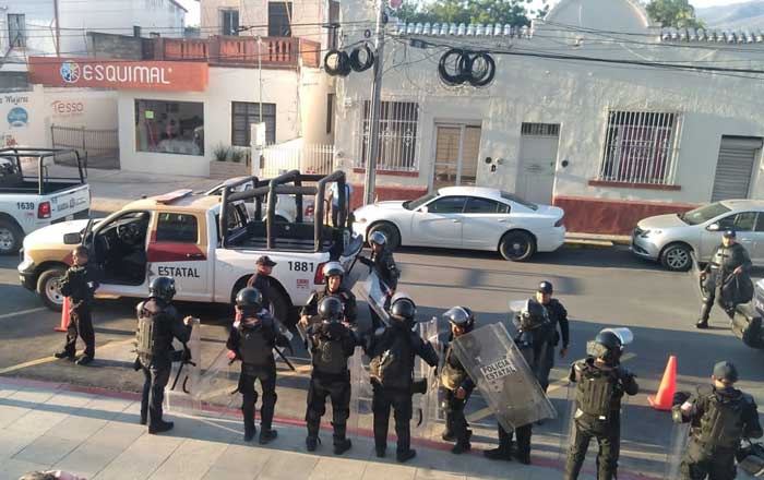 Se ‘blinda’ Palacio de Gobierno en Ciudad Victoria ante llegada de maestros 3 estatal