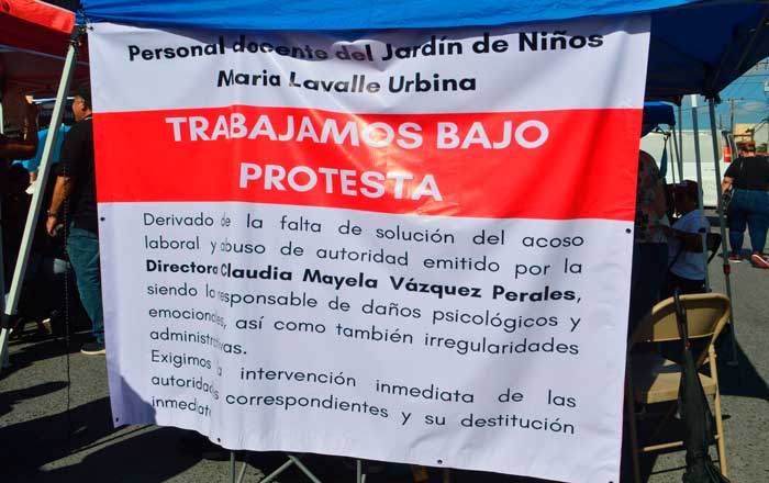 En 'pie de lucha' siguen los maestros de Reynosa 1 tra