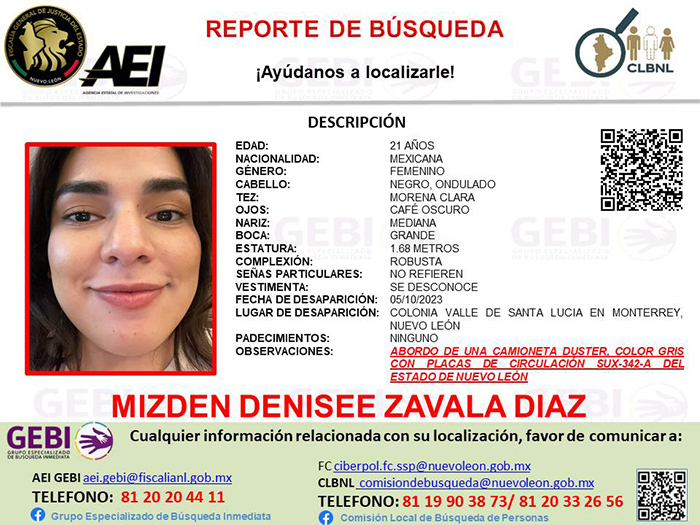 Desaparecen estudiante de la UANL y joven madre de familia 2 387324547 720478913293725 4478265534198686912 n