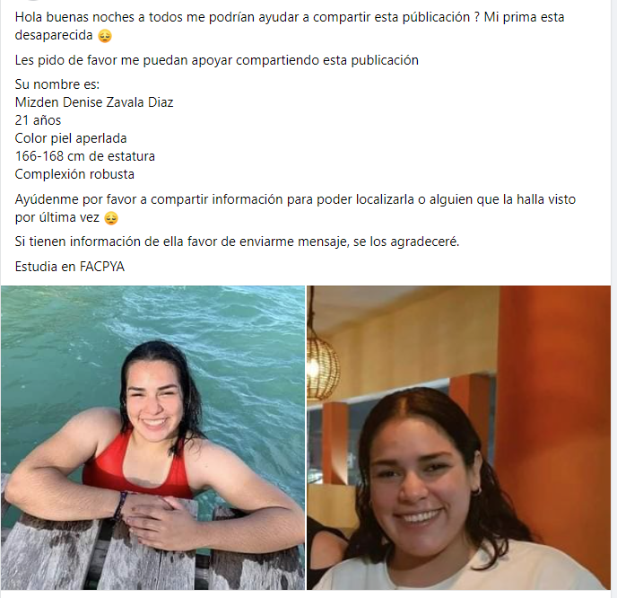 Desaparecen estudiante de la UANL y joven madre de familia 3 387555034 1712137105966861 7220234877188610429 n