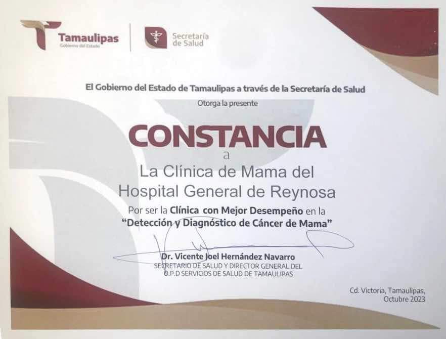 Reconocen a Hospital General Reynosa por lucha contra cáncer de mama 2 393466930 827443992457452 264871031140367377 n