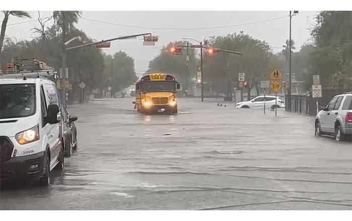 Lluvias causan encharcamientos en Brownsville, Texas 1 BROWNSVILLE 2