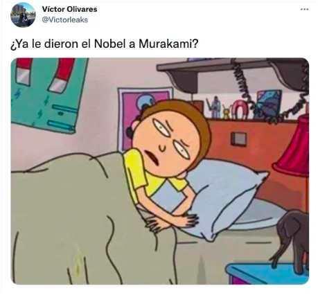 Con memes, esperan que Murakami por fin sea galardonado con el Nobel 4 Captura de pantalla 2023 10 04 a las 1.16.35 p. m 1