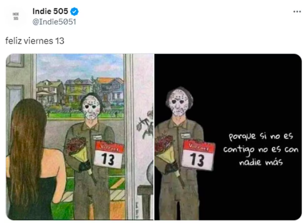 Viernes 13: Los memes para burlarse del día de la 'mala suerte' 1 Captura de pantalla 2023 10 13 a las 11.15.06 a. m