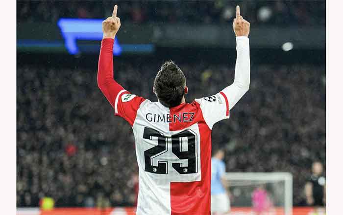 Debuta en Champions Santiago Giménez con doblete al Lazio 1 GIMENEZ