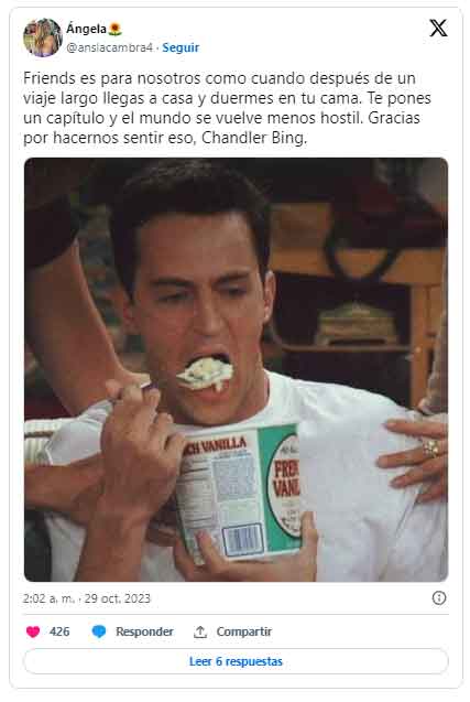 Los mejores memes que recuerdan a Chandler en Friends 6 MEME 6