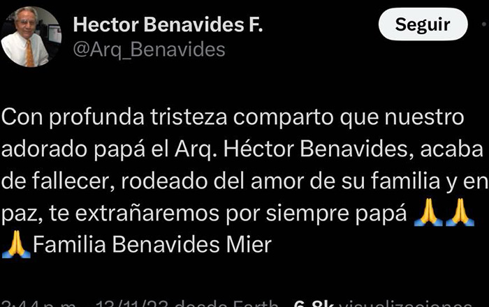 Muere el arquitecto Benavides 1 399744589 1038879740690372 6820136465532812375 n