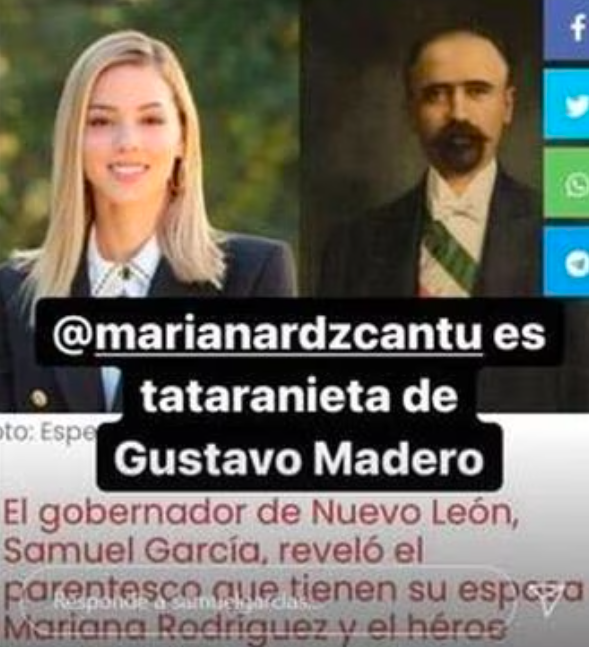¿Mariana Rodríguez es pariente de Francisco I. Madero? 4 Captura de pantalla 2023 11 27 a las 12.38.02 p. m
