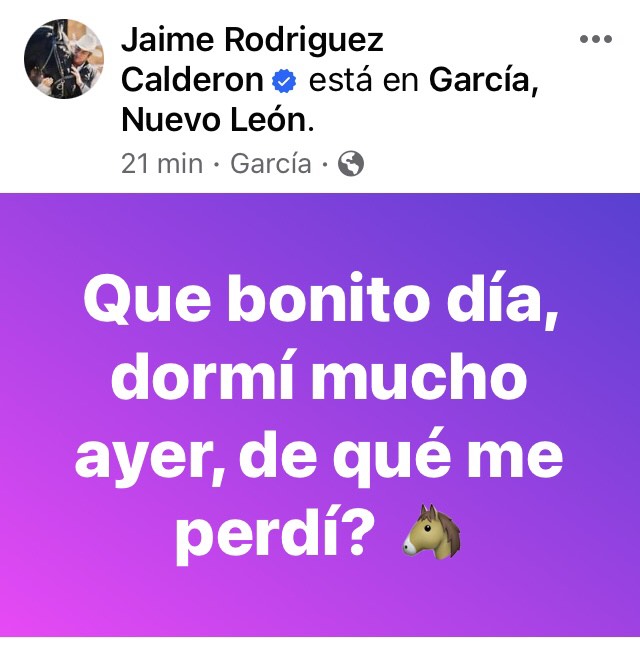 Y ‘El Bronco’ se burla de la crisis… 1 403855171 1856949508094820 794945213330214047 n
